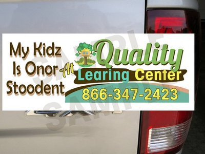 #ad Quality Learing Center Bumper Sticker My Kid Is an Honor Student $4.95
