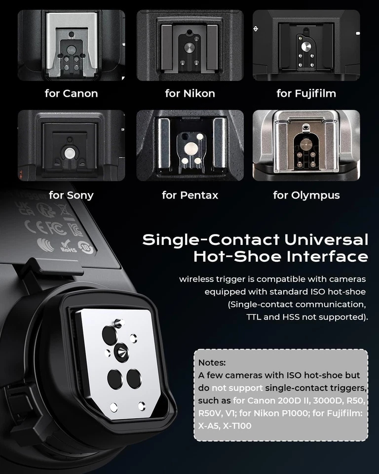 Wireless Flash Trigger Transmitter For Profoto Air 1 Air 2 Canon Nikon Sony - Image 4 of 4
