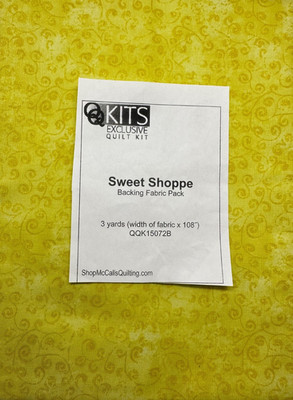 ''SWEET SHOPPE'' BACKING FABRIC PACK BY MCCALLS QUILTING 3 YDS (WOF X 108'')