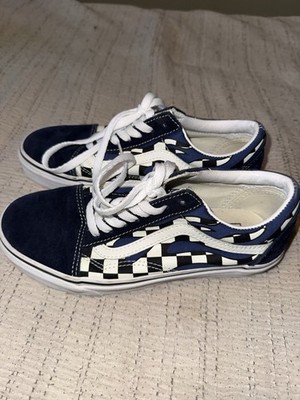 Van Checkered Blue Flames Men s Size 6