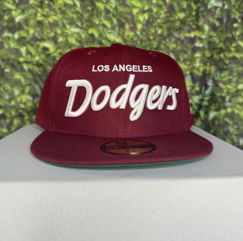 Los Angeles Dodgers Mütze New Era 59FIFTY Fitted Cap Gr. 7 5/8 rot Schriftzug Logo