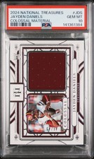 2024 National Treasures Jayden Daniels Colossal Material Rookie Card PSA 10 GEM