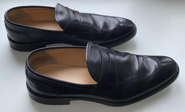 Men Bally Heels Black Leather 44