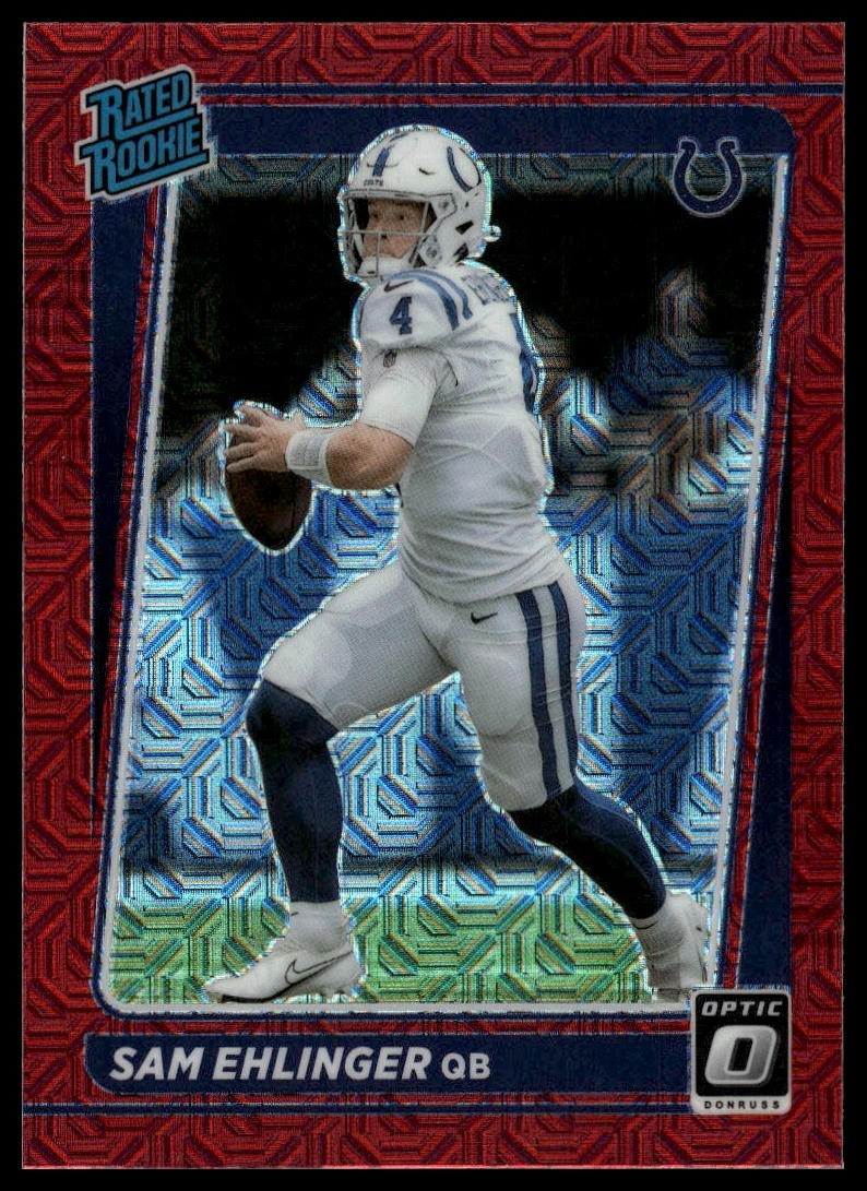 2021 Donruss Optic #246 Sam Ehlinger Red Hyper