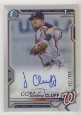 2021 Bowman Chrome Prospects Refractor 431/499 Jackson Cluff #CPA-JCL Auto 1u4
