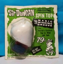 Vintage 1960's genuine Sir Duncan Spin Top White Sealed Original packaging