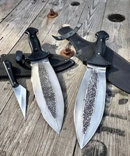 UBR CUSTOM HANDMADE D2 TOOL STEEL SMATCHET KNIFE WITH MICARTA HANDLE