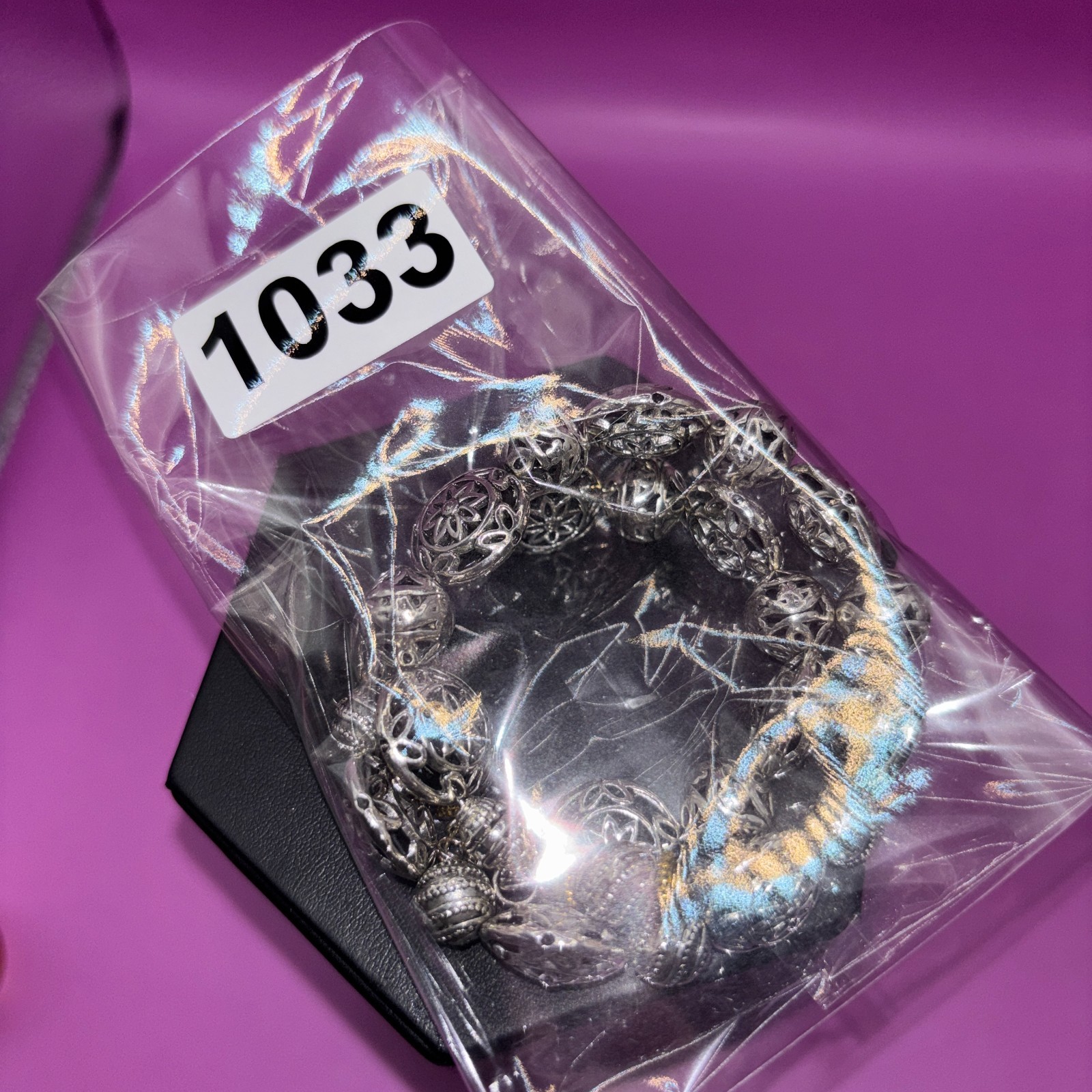 Tibetan Silver Beaded Wrap Statement Bracelet on … - image 11