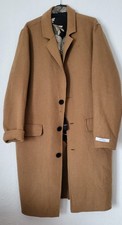 Bershka Camel-Mantel; 52% Wolle, 44% Polyeste...