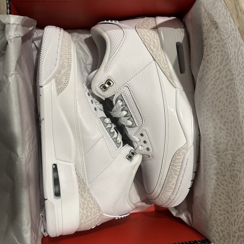 Men 10 Nike Air Jordan 3 Retro Pure Money White Style CT8532 111 - Picture 2 of 6
