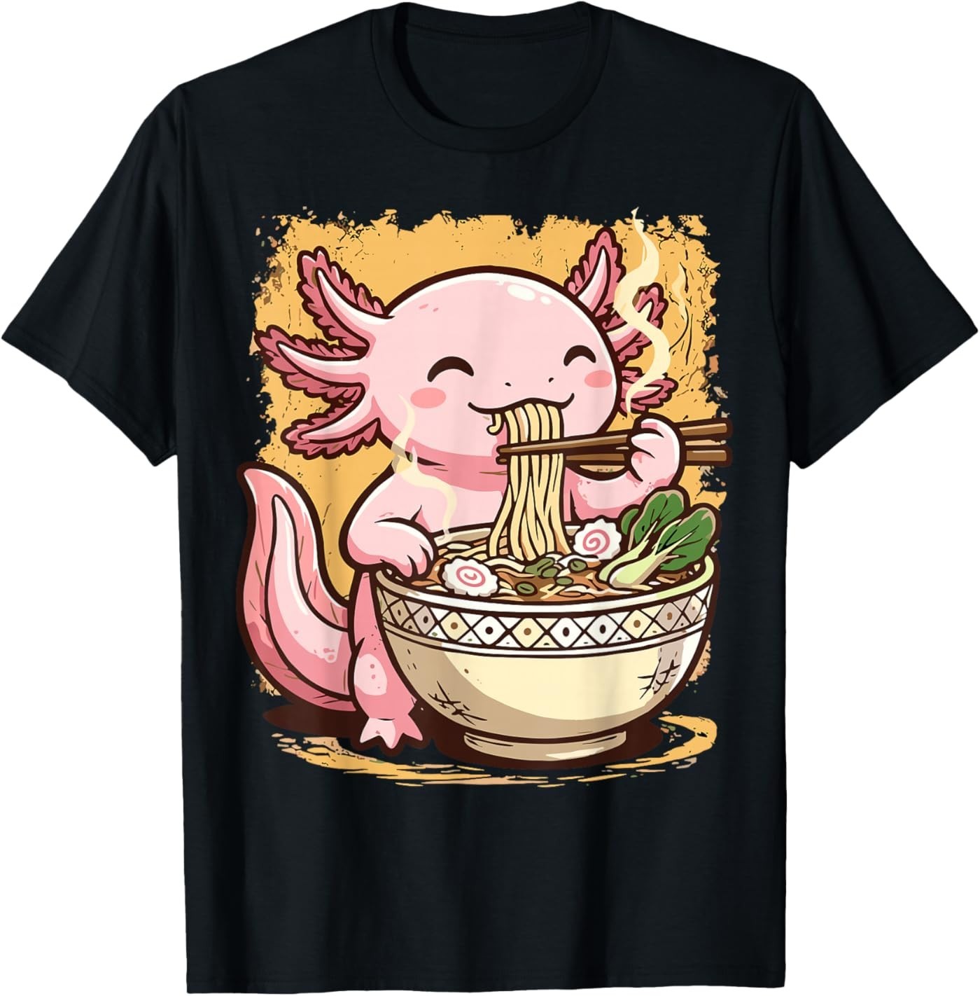 Camiseta Axolotl Eating Ramen Noodles