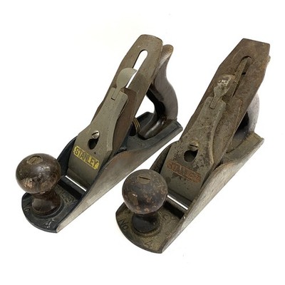 Vintage USA STANLEY BAILEY NO. 4 Hand Plane Lot of 2 - For Restoration As Is