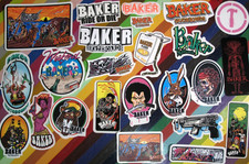 vtg 2000s Baker skateboard sticker - Reynolds, Ellington pro models and others