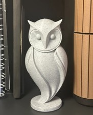Marble Effect Coloured Owl Figurine Home Decor Ornament Gift Animal Sculpture