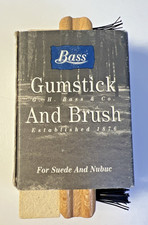 New G.H. BASS  CO. Gumstick  Brush 3.25" Long Suede  Nubuck Shoe Cleaner