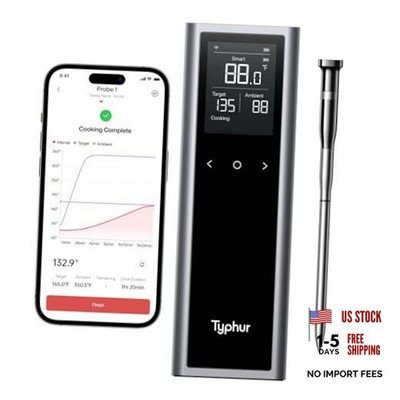 Typhur Sync One Smart Wireless Meat Thermometer: Standalone Base with 1 Probe