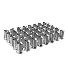 33MM Chrome ABS Plastic with Flange Push on Pointed Lug Nut Covers Pack of 40