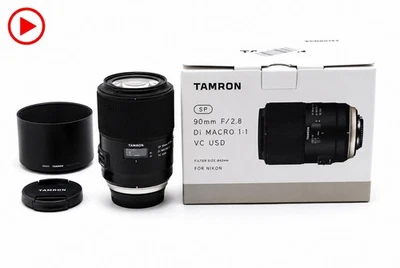 ⏯️ [Top MINT] Objectif Tamron SP F017 90mm F/2.8 VC Di USD pour Nikon Macro... - Photo 1/4