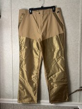 10X Mens Vintage Beige And Gold Heavy Hunting Pants Size Medium M Made In USA