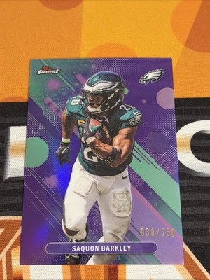 2025 Topps Finest - Common Saquon Barkley #78 Purple Refractor /250