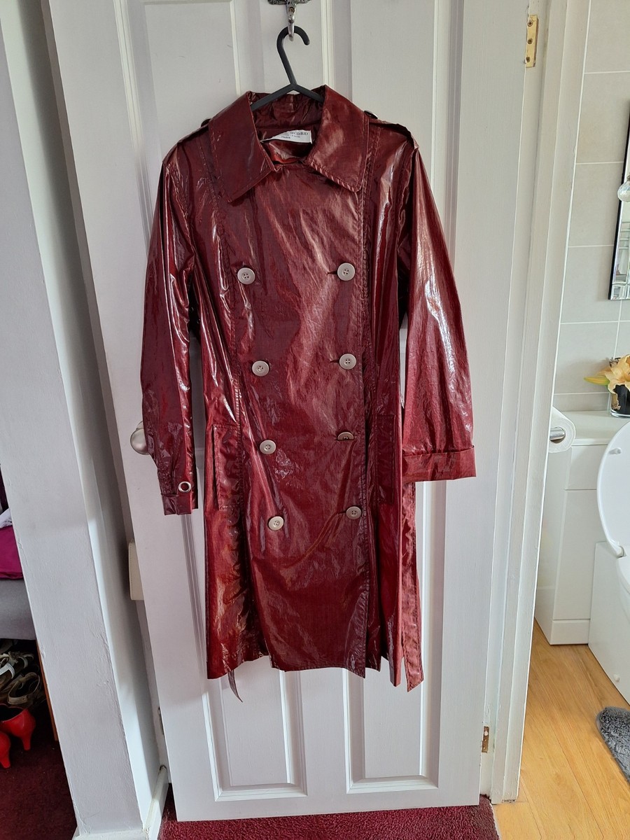 Women's Red/Burgundy Matalick pvc Rainmac UK