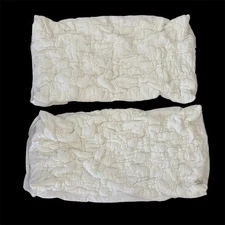 Artistic Accents White Cotton Floral Quilted Design Standard Pillow Shams