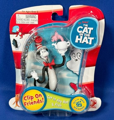 New - CAT IN THE HAT & FISH - CLIP-ON FRIENDS - Dr. Seuss BACKPACK