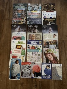 Lot Of 26 Crochet Knit Pattern Books Leaflets Baby, Kids, Afghans, Holiday, Etc