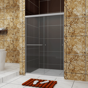 Sunny Shower Bypass Sliding Shower Doors 48 W X72 Inch Brushed