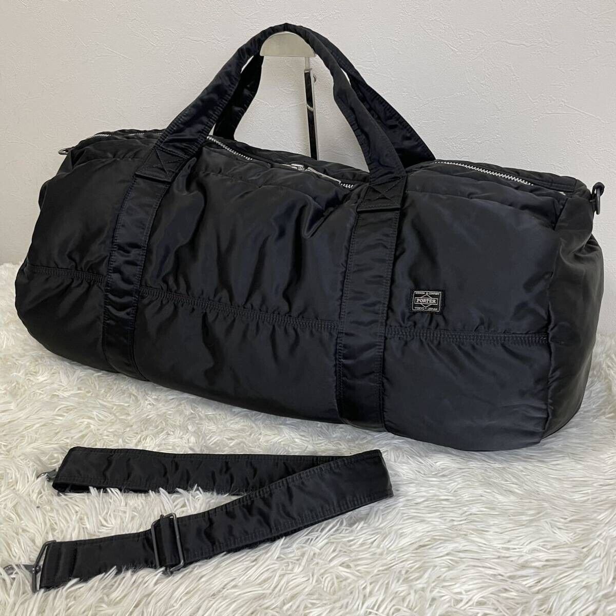 ☆1896 PORTER TANKER DUFFLE BAG (L) 締め切っ ブラック ☆1896 PORTER TANKER DUFFLE BAG (L) 締め切っ ブラック