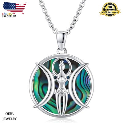 Triple Moon Goddess Necklace 925 Sterling Silver Triple Moon Necklace ...