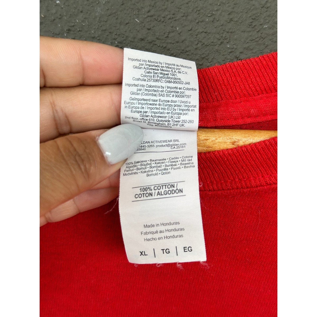 GILDAN Men's XL Red Heavy Cotton Long Sleeve T-Shirt NMRA Ford