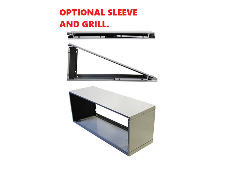 Klimaire 9000Btu 11.3 EER PTAC Air Conditioner 3Kw Electric Heater SLEEVE GRILL