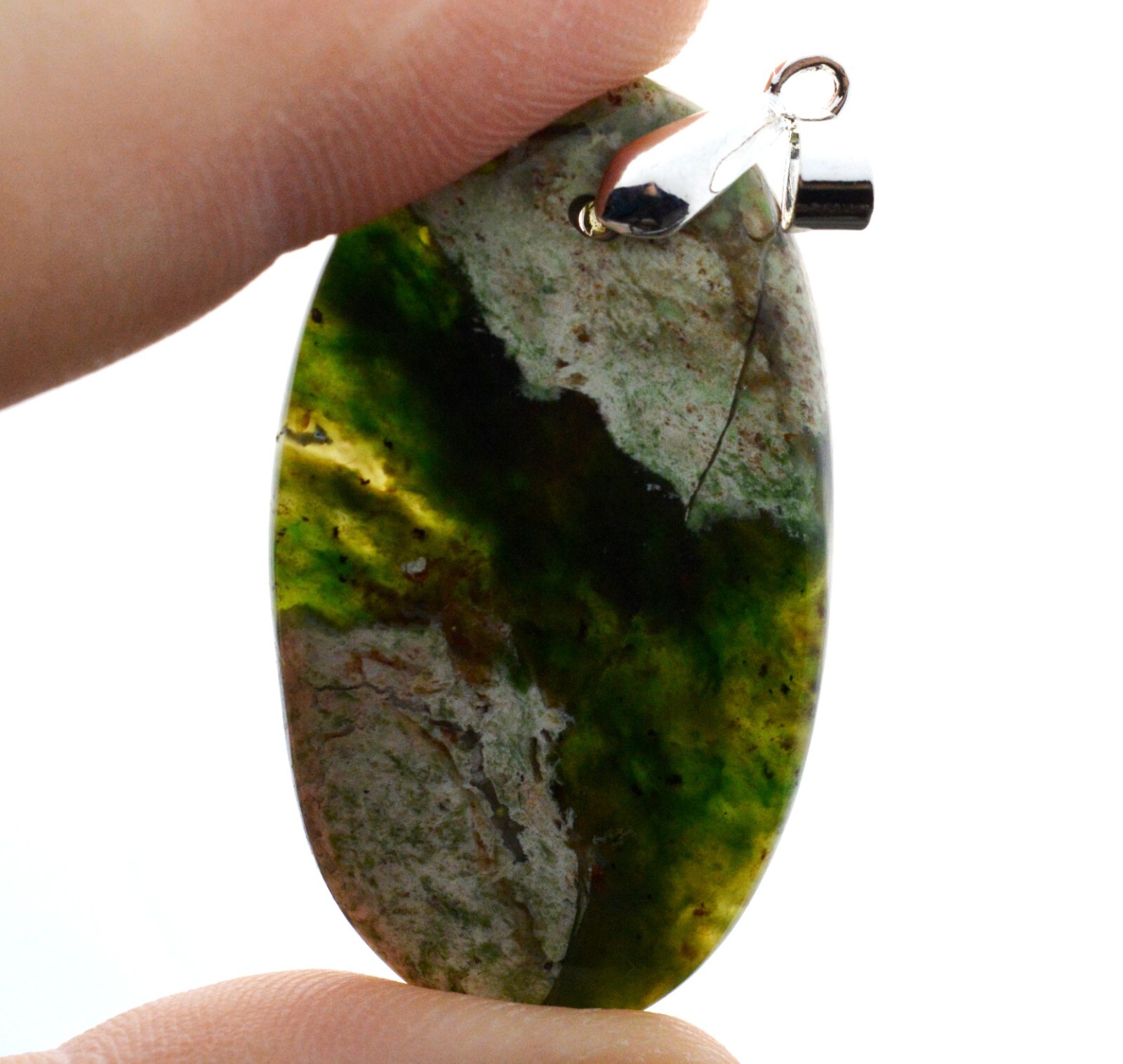 Chrome calcédoine d'Australie d'exception pendentif 59 cts de qualité gemme