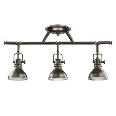 Kichler 7050OZ Fixed Rail 3-Light Rail-Light in Olde Bronze