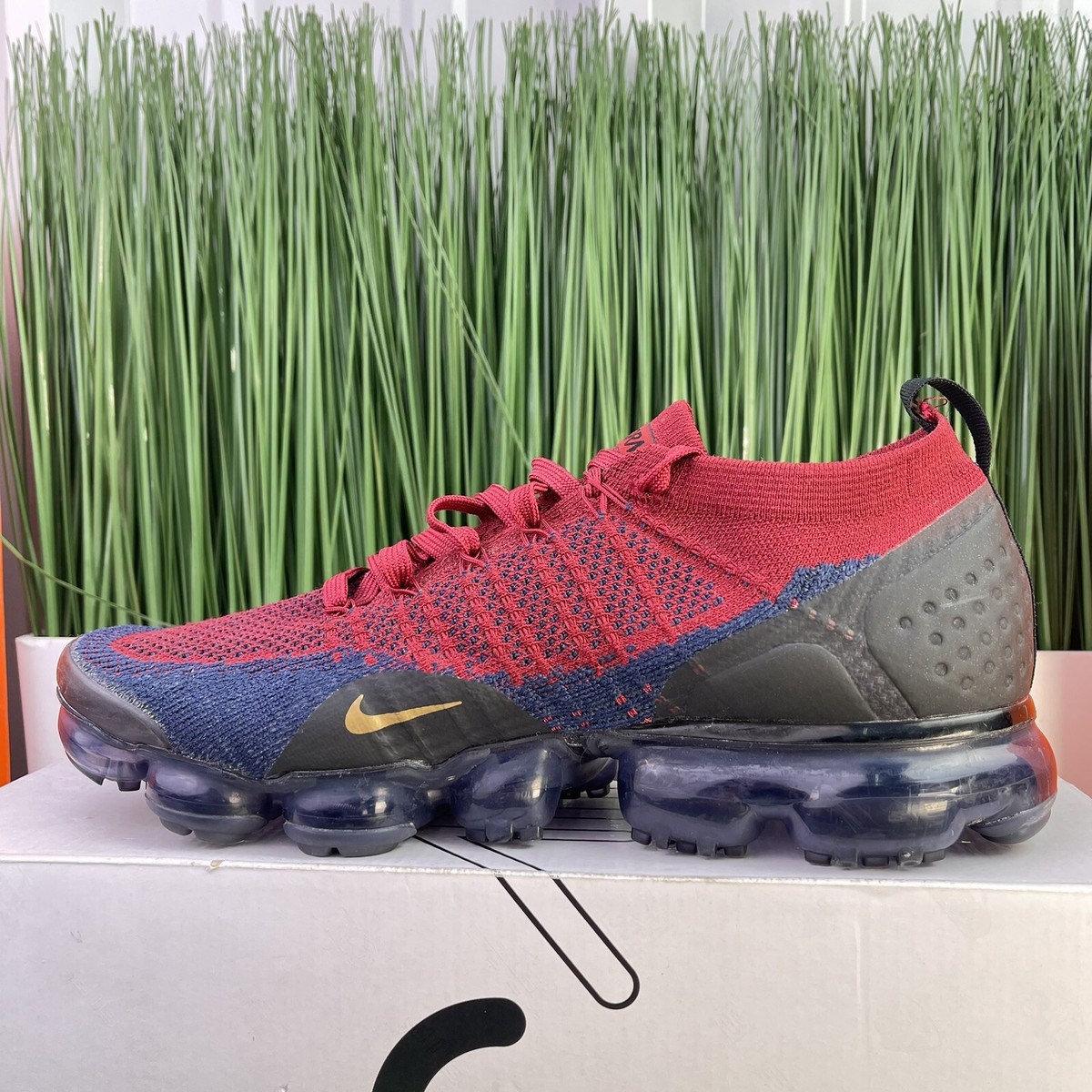 Nike Air Vapormax Flyknit 2 Olympic Team Red Gold Mens Shoes Nike Air Vapormax Flyknit 2 Olympic Team Red Gold Mens Shoes