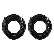 C07050P2 50 Ft 1/4" TS to XLR Female Unbalanced Microphone Cable 2 Pack 