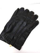Vintage K-mart Unisex Vinyl Gloves 100 Rayon Lined Size Large Black