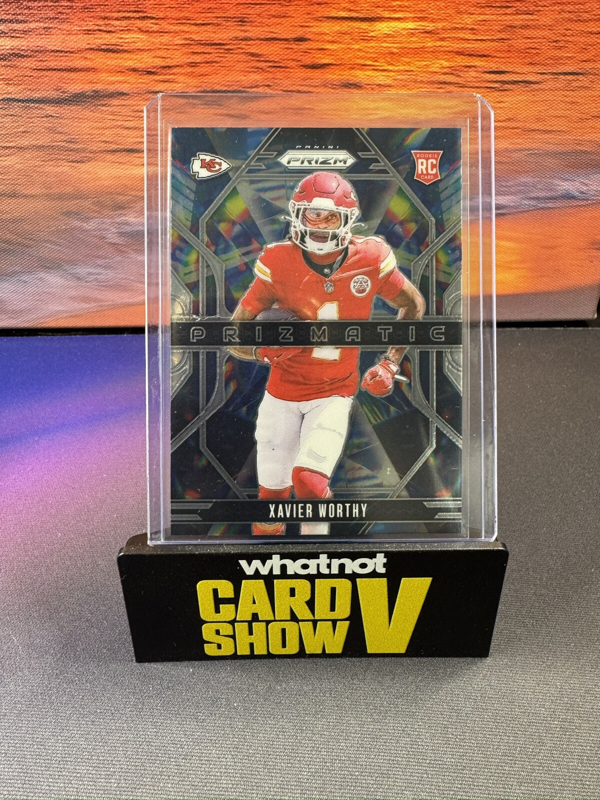2024 Panini Prizm Prizmatic #14 Xavier Worthy RC CHIEFS ROOKIE