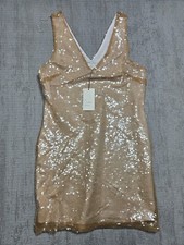 A New Day Women's Mini A-Line Dress Size XS Cream Sequin