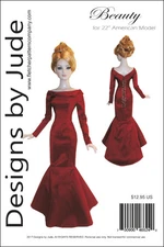 Beauty Gown Doll Clothes Sewing Pattern for 22" American Model Tonner