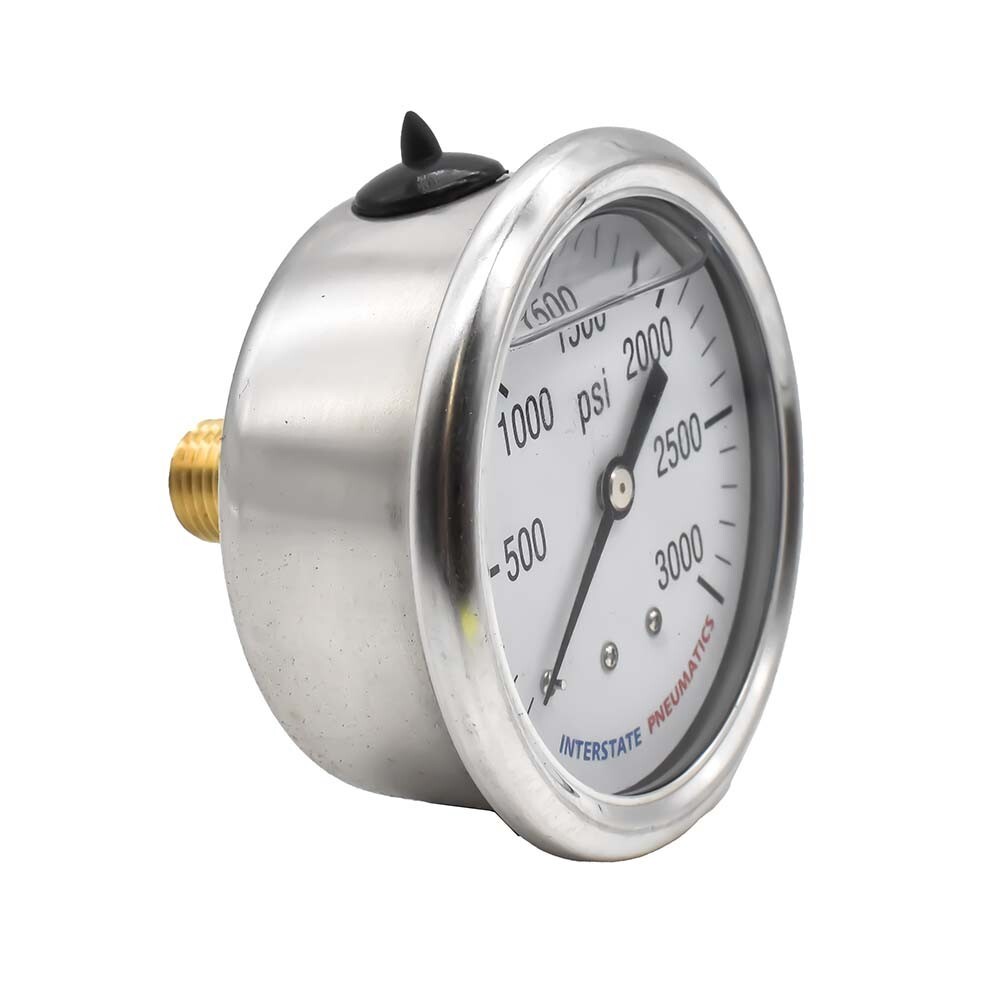 Noshok Pressure Gauge, 0 To 1500 Psi Psi, 2-1/2 In Dial, 1/4 In NPT Back Location 25 510 1500 Psi - Foto 8