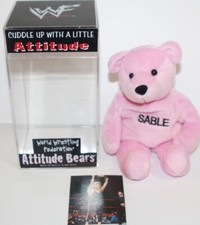 WWF Attitude Bear - Sable K-Mart Exclusive 38 Special Pink w/ Card Case CIB