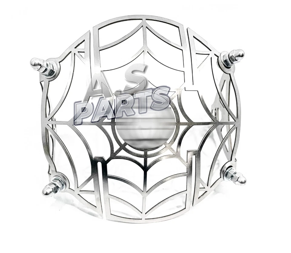 Fit For Royal Enfield Meteor 350cc - Headlight Grille Set Silver (Spider Design) - Изображение 3 из 4