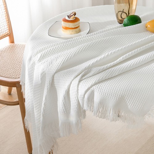 Round Square Tablecloth Table Cover Party Wedding Linen Colors Party Desk Cover - Picture 15 of 27