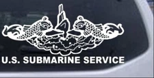 U.S. SUBMARINE SERVICE Dolphins Car or Truck Window Laptop Decal Sticker