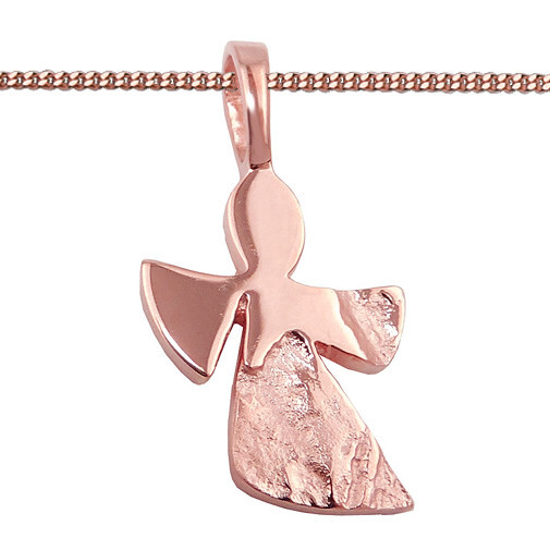Schutz Engel AnhäNger Baby Kinder Taufe Kommunion Echt Gold 333 Rosè Rot Gold-image