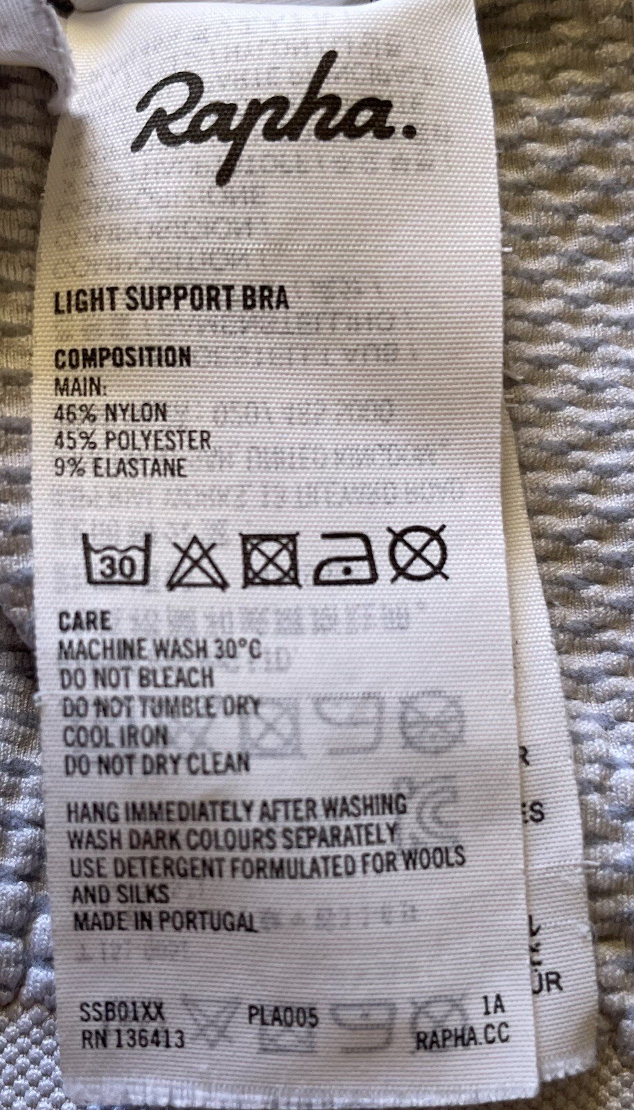 Rapha Light Support Racerback Bra Light Gray Medi… - image 9