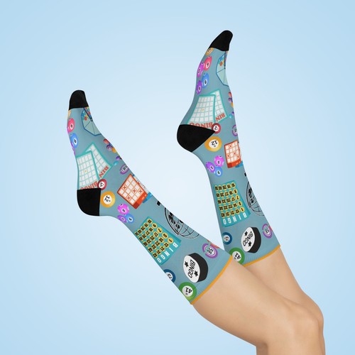 ¡Calcetines de noche para juegos de bingo! Unisex 1 Talla Acolchado Ligero Colorido Original - Imagen 7 de 7