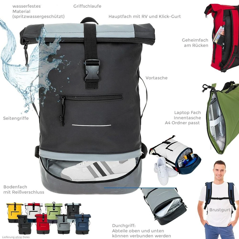 Rucksack Kurierrucksack Time Bag COMP 25 L Fahrradrucksack Bodenfach 12823 Wahl - Bild 3 von 4